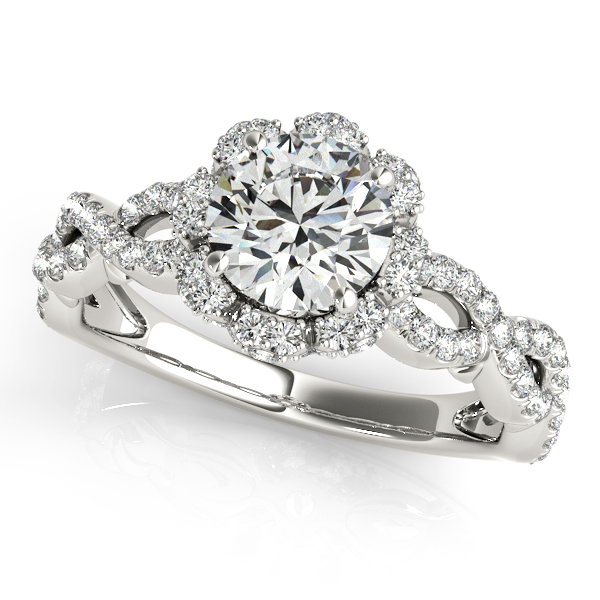 engagement ring in white gold